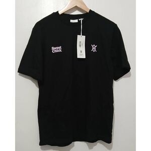 Daily paper womens small sweet chick black and purple graphic tshirt shortsleeve